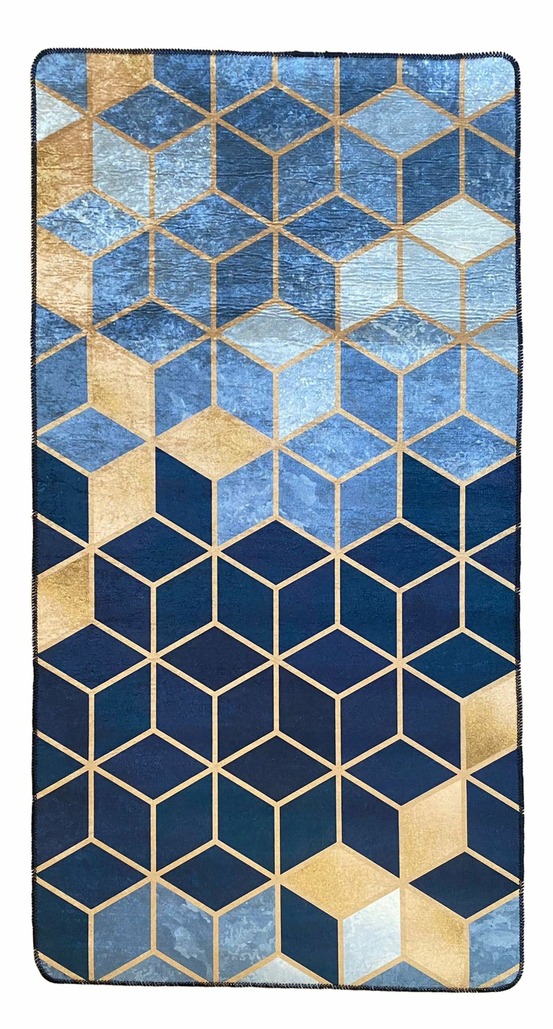 Tapis d'intérieur luxe 160 x 230 cm - bleu