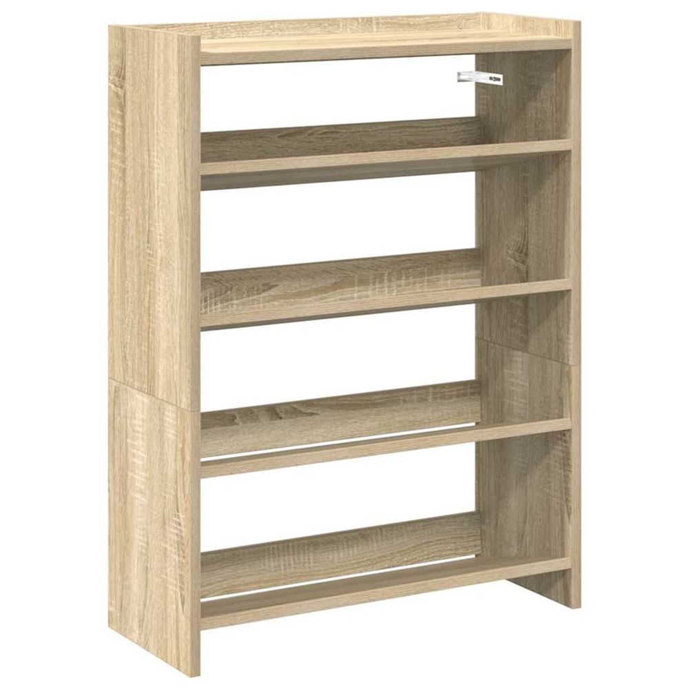 Étagère à chaussures chêne sonoma 60x25x81 cm bois d'ingénierie