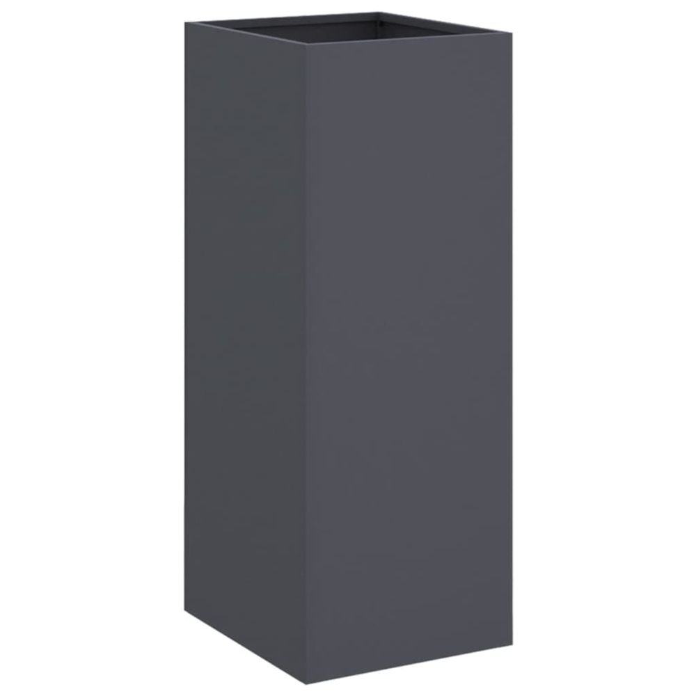 Jardinière d'extérieur anthracite 32x29x75 cm acier