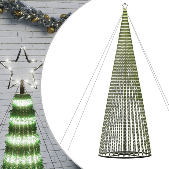 Sapin de noël à led 1544 led blanc froid 500 cm