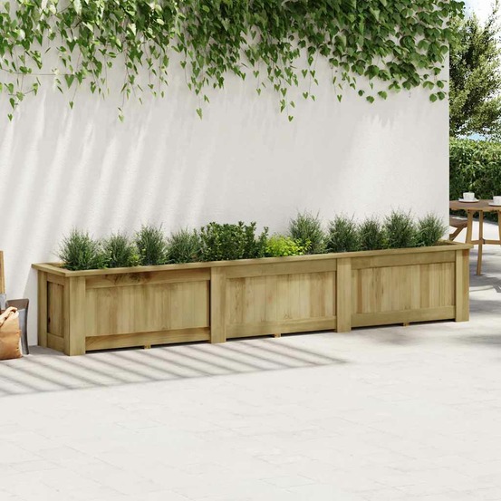 Jardinière surélevée 291x50x50 cm bois de pin imprégné