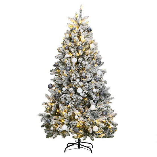 Sapin de noël artificiel articulé 300 led et boules 240 cm