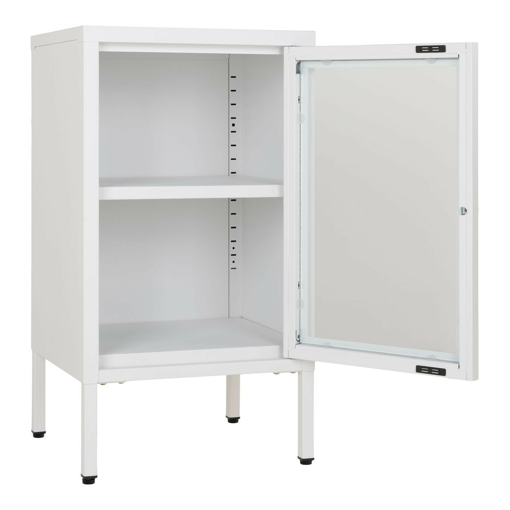 Armoire blanche avec porte en verre