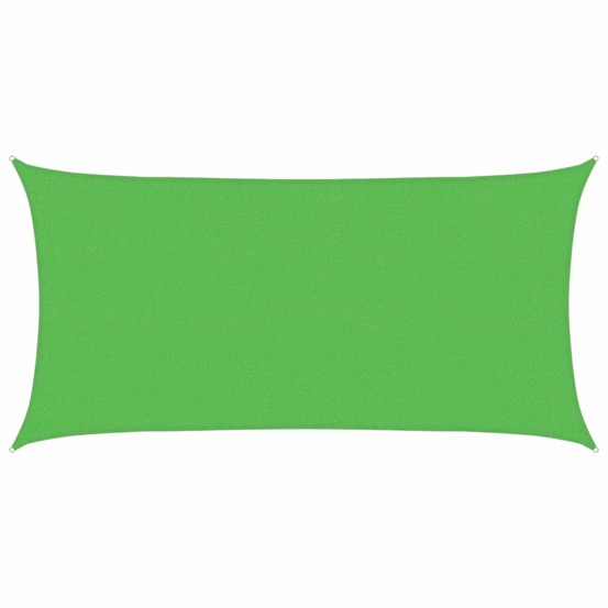 Voile d'ombrage 160 g/m² rectangulaire vert clair 2x3,5 m pehd