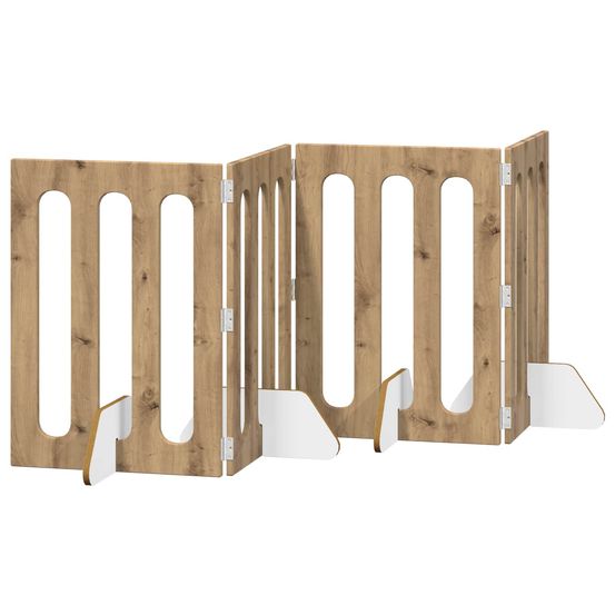 Clôture pliable pour animaux 4 pc chêne artisanal