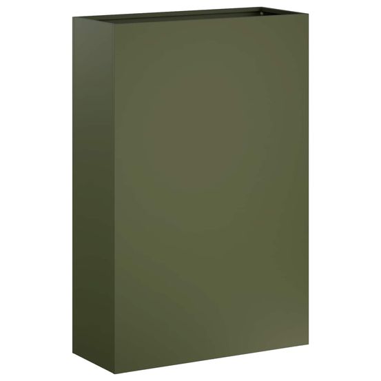 Cache-pot de jardin vert olive 40 x 20 x 75 cm