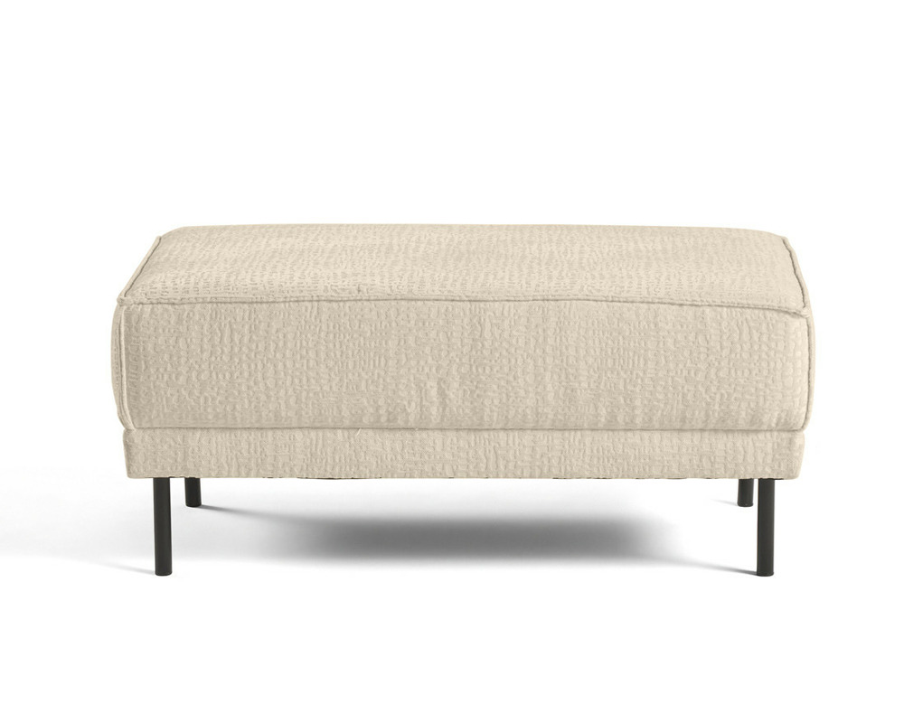 Charlie - pouf - pieds hauts - en tissu velours relief