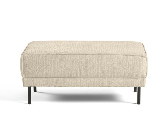 Charlie - pouf - pieds hauts - en tissu velours relief