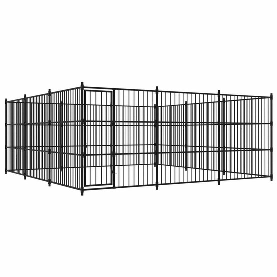 Chenil extérieur cage enclos parc animaux chien d'extérieur pour chiens 450 x 450 x 185 cm