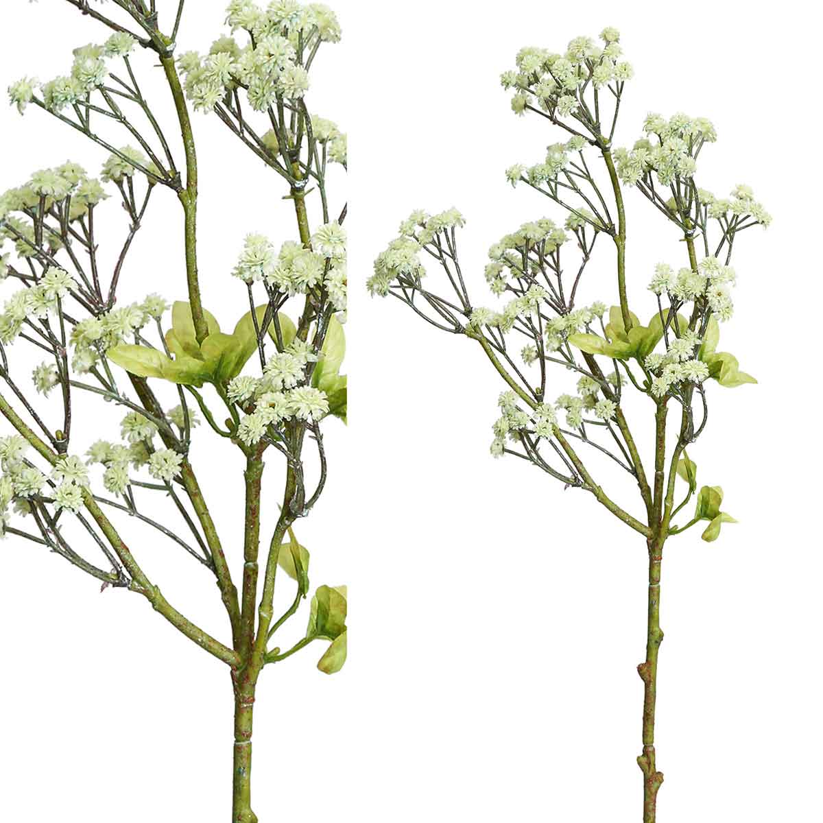 Ptmd fleur de fleur mini branche kunst florale - 61 x 12 x 27 cm - blanc