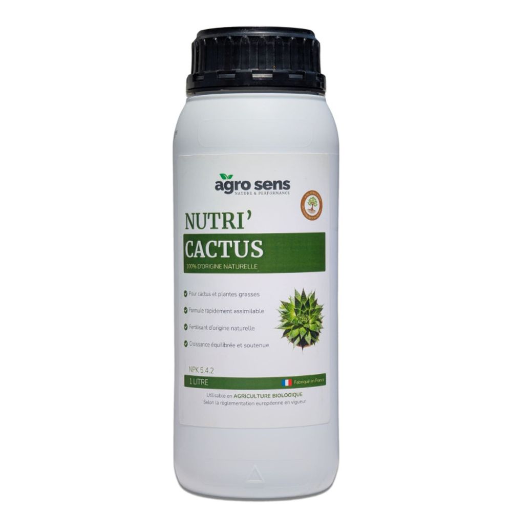 Nutri cactus - engrais liquide pour cactus et plantes grasses - 1 litre (500 litres de préparation)
