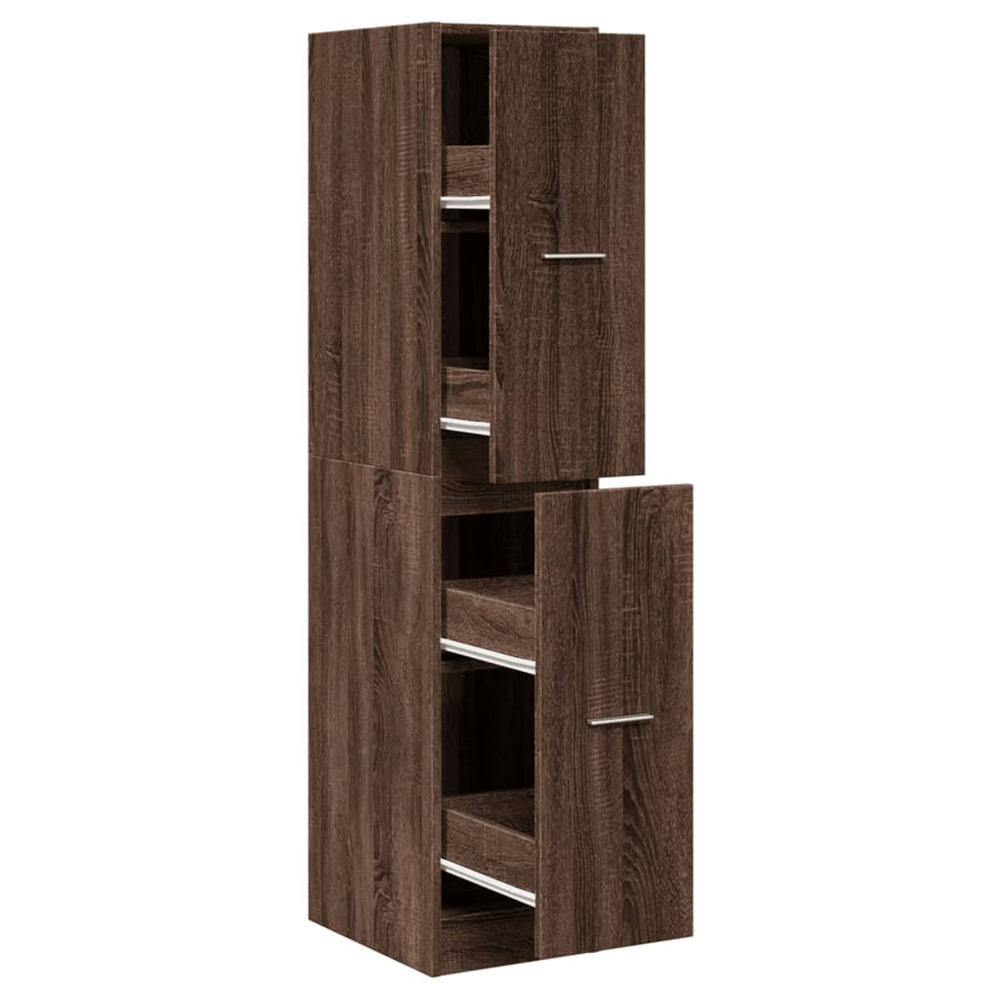 Armoire apothicaire chêne marron 30x41x144,5 cm bois ingénierie
