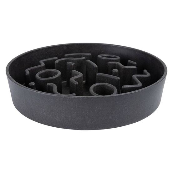Mangeoire lente pour chiens bambou 28 cm gris foncé