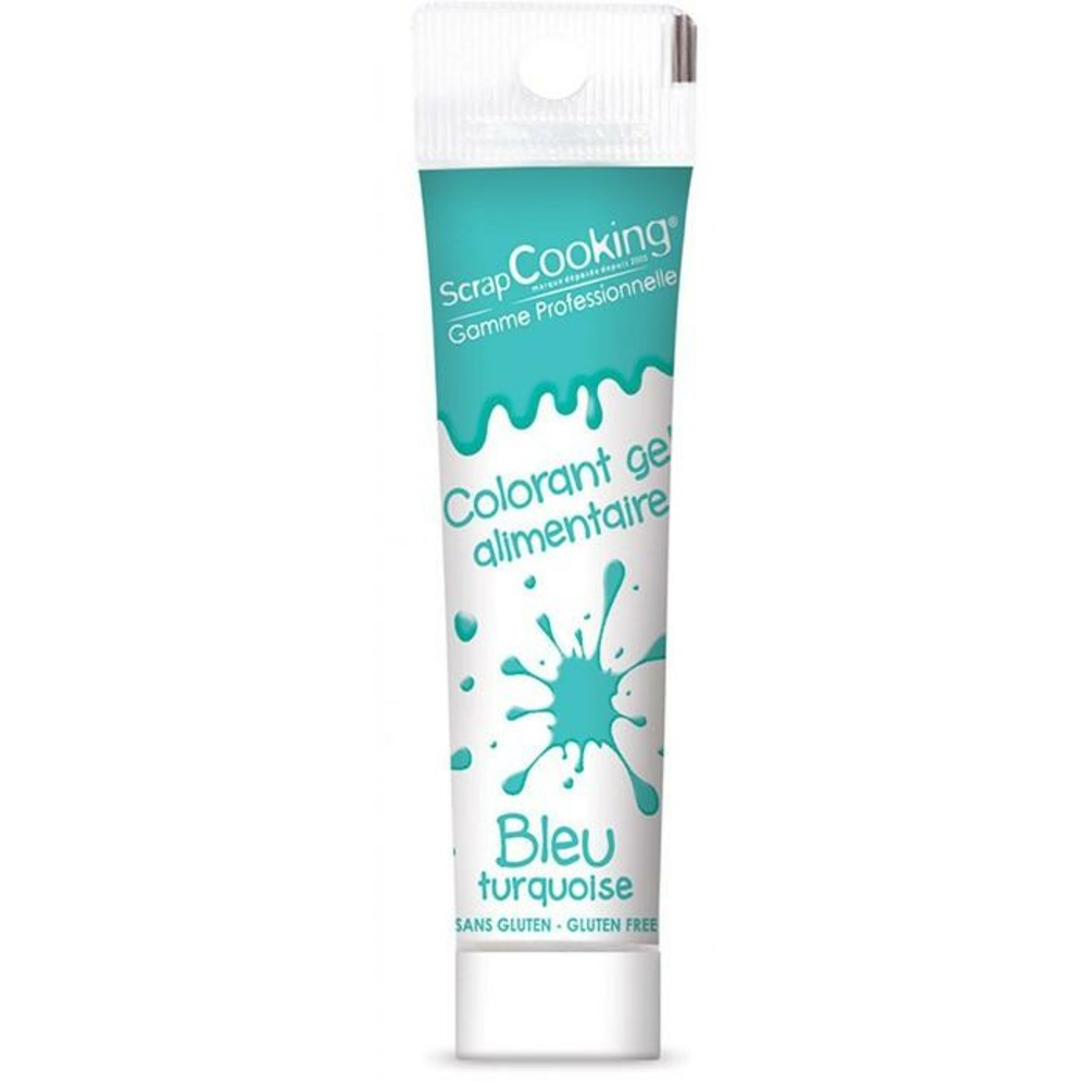 Gel colorant alimentaire bleu turquoise 20 g