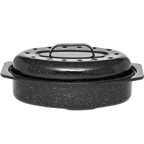Cocotte ovale en acier carbon 33x20cm - 6106