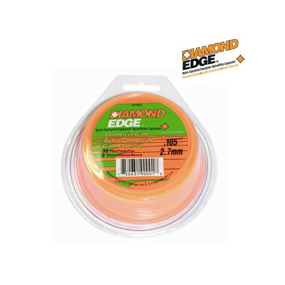 Fil nylon carré ø 3,3 mm pour débroussailleuse (blister)