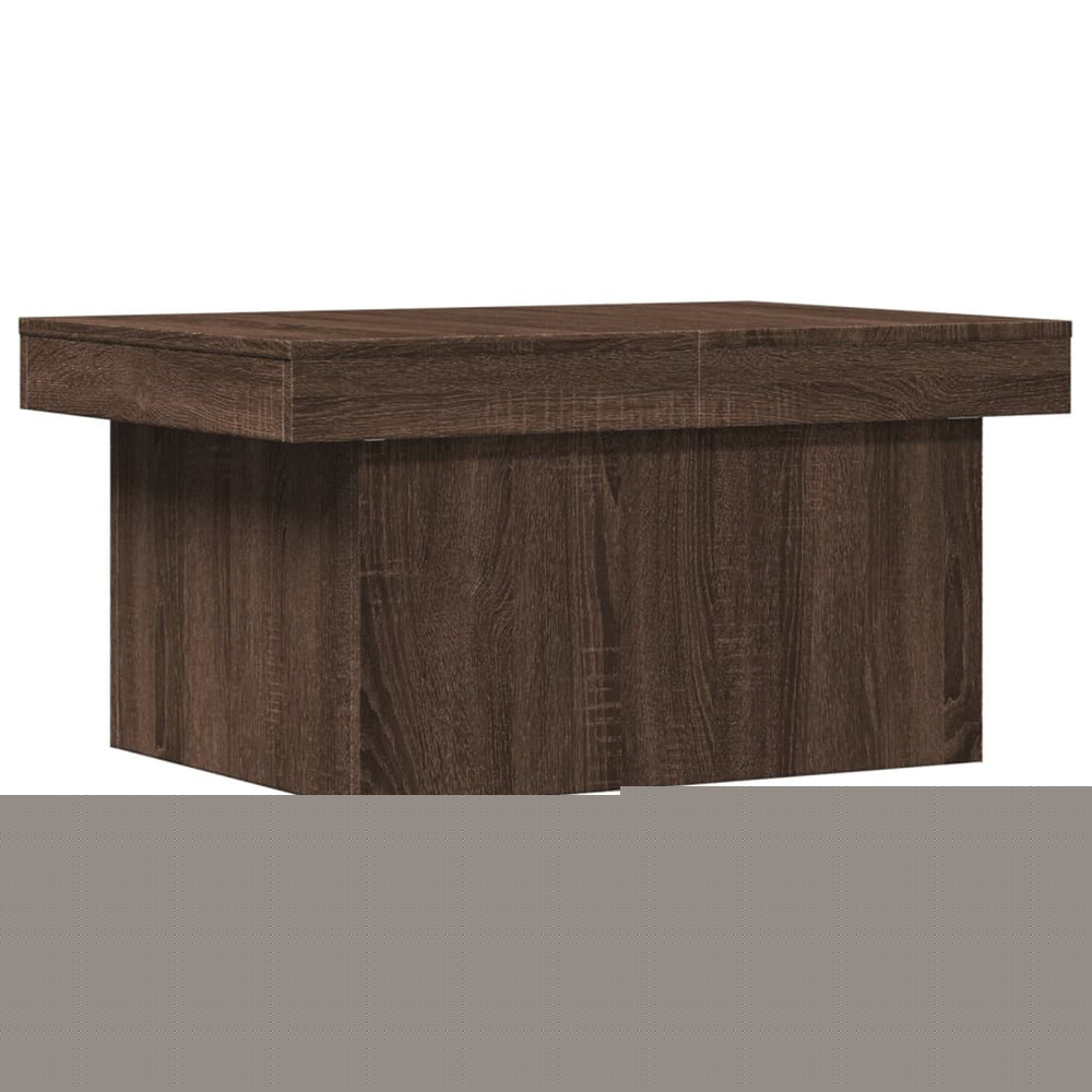 Table basse chêne marron 80x55x40 cm bois d'ingénierie