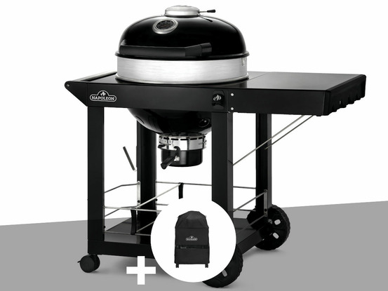 Barbecue à charbon kettle pro 57 cm sur chariot + housse de protection