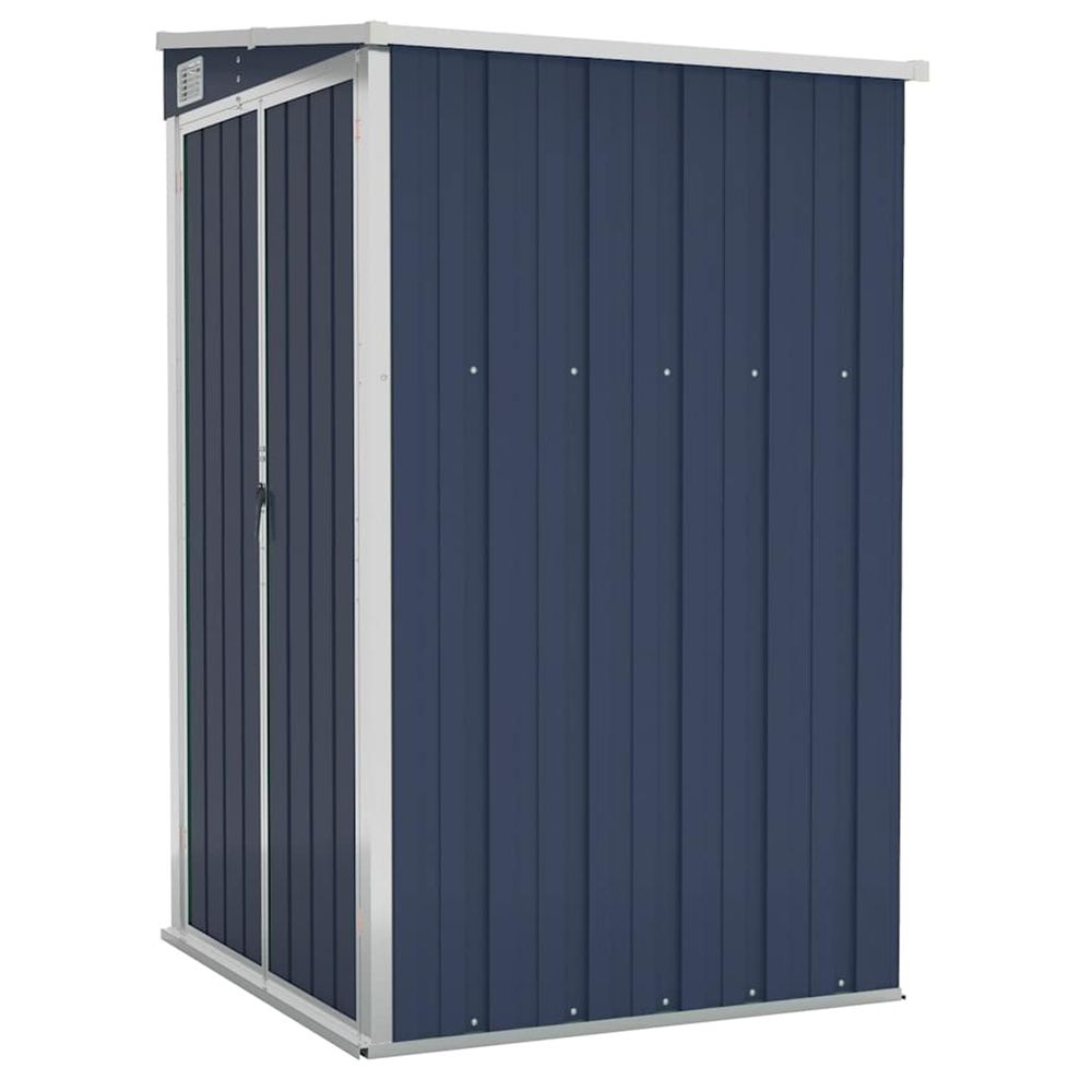 Remise de jardin murale anthracite 118x100x178 cm acier