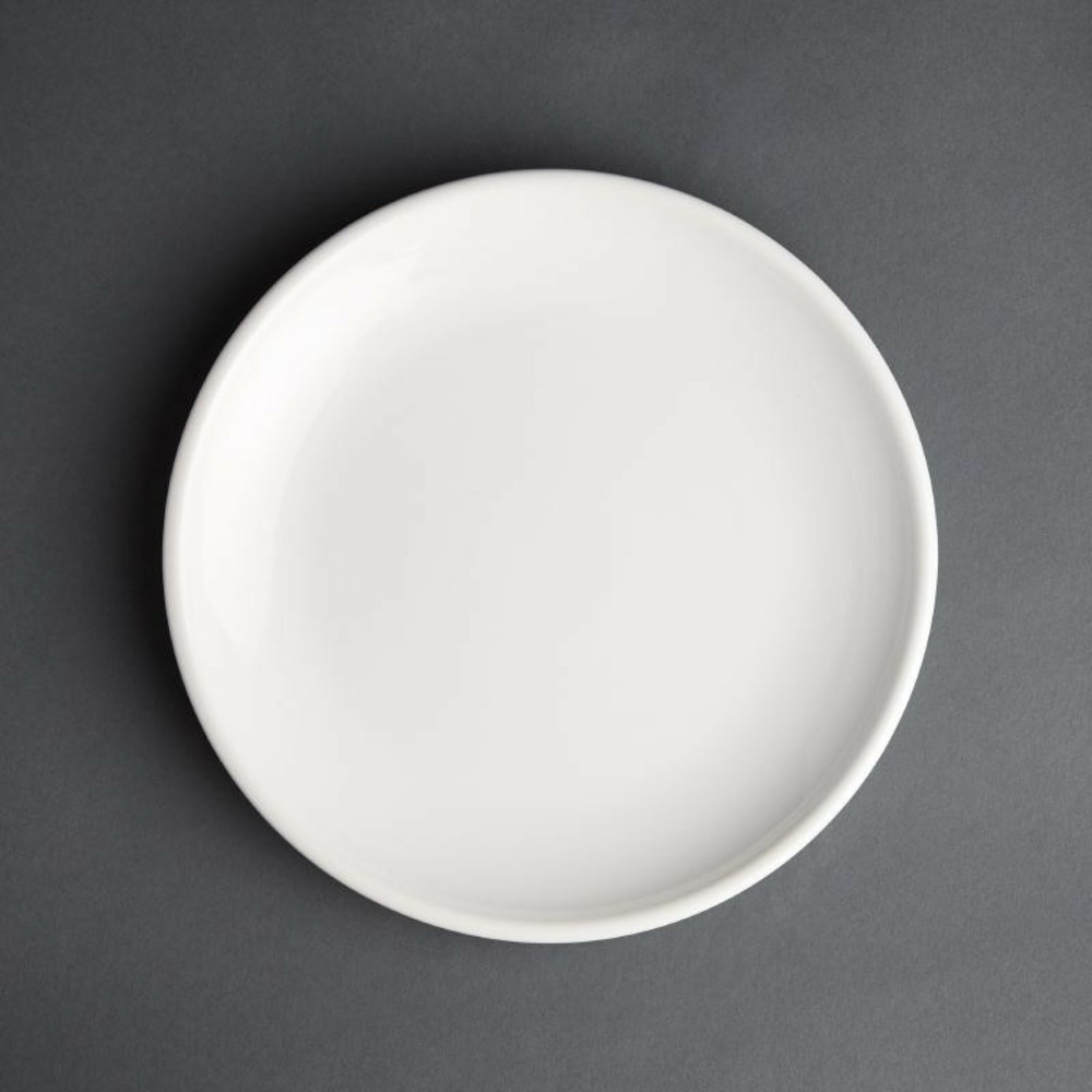 Assiette plate blanche café 205mm lot de 12 olympia