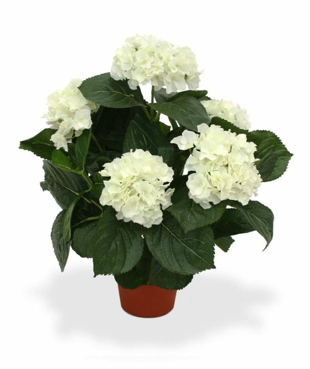 Hortensia deluxe plante artificielle 45 cm crème