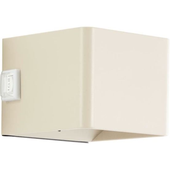 Applique magnétique d'extérieur - iseo - - rechargeable - creme - led - détecteur - 4w - 300lm - 3000k - usb
