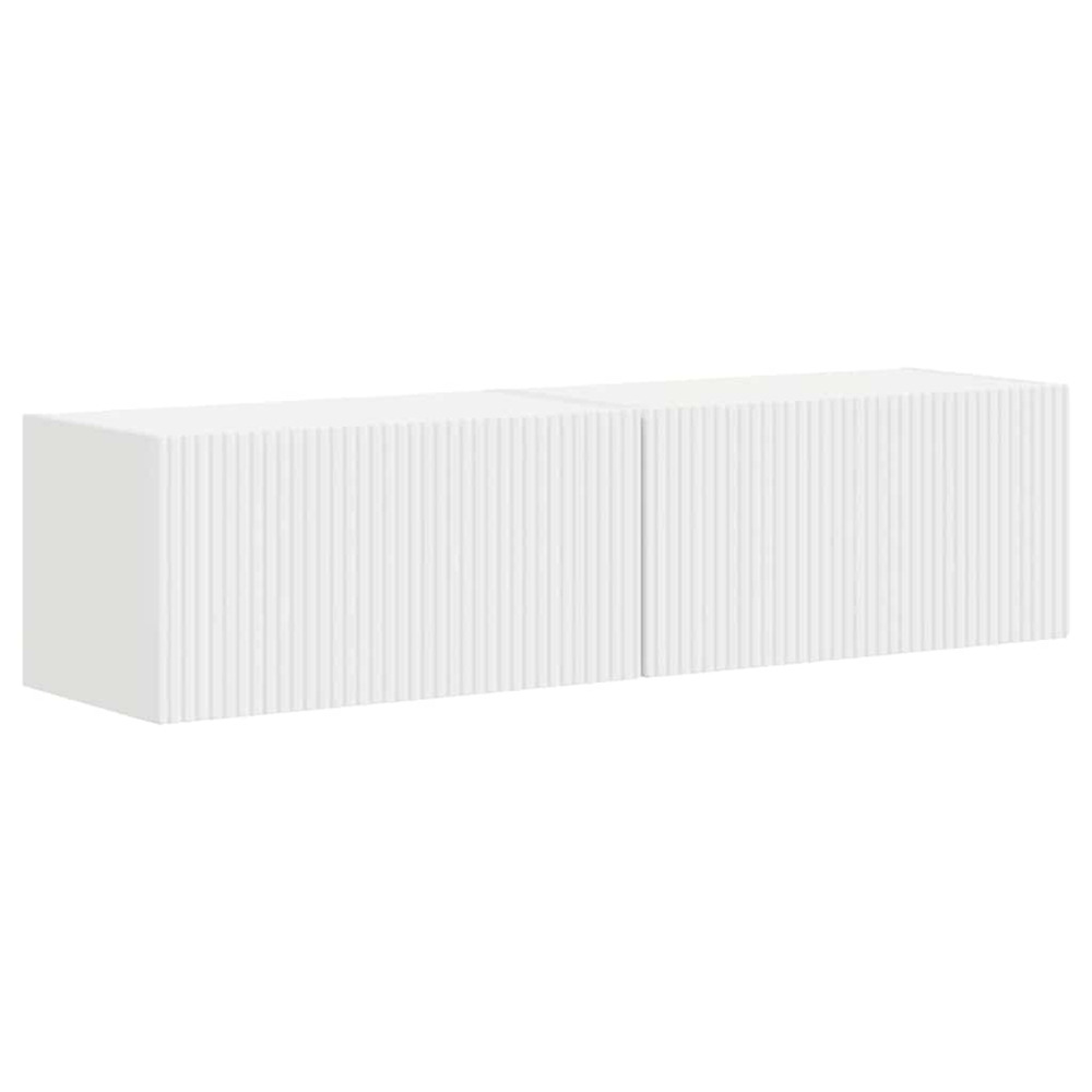 Meuble tv mural 2 pcs blanc 60 x 31 x 29.5 cm bois d'ingénierie
