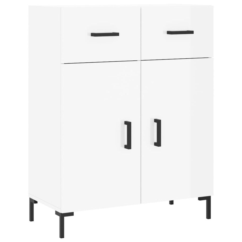 Buffet bahut commode armoire meuble de rangement organisateur cuisine salle de séjour salon brillant 69,5 x 34 x 90 cm bois d
