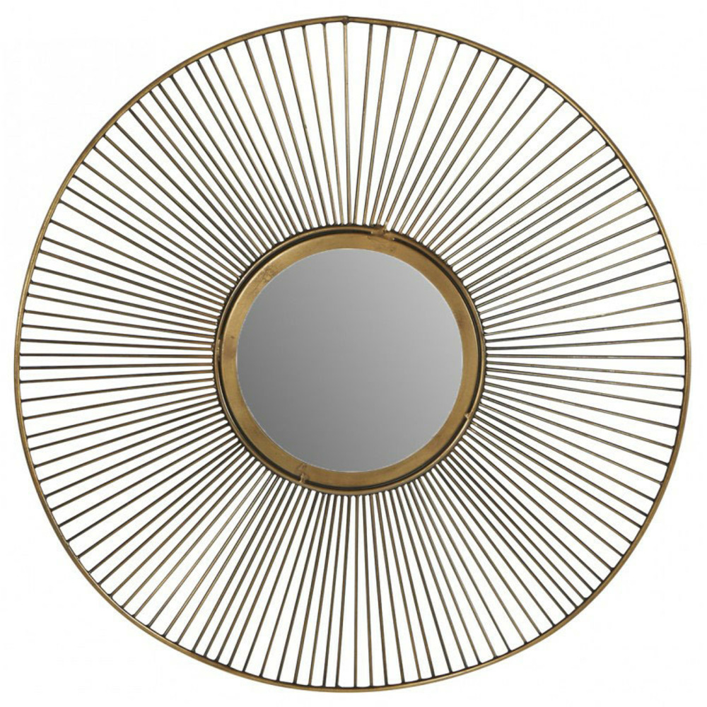 Miroir acier doré mélanie 48cm