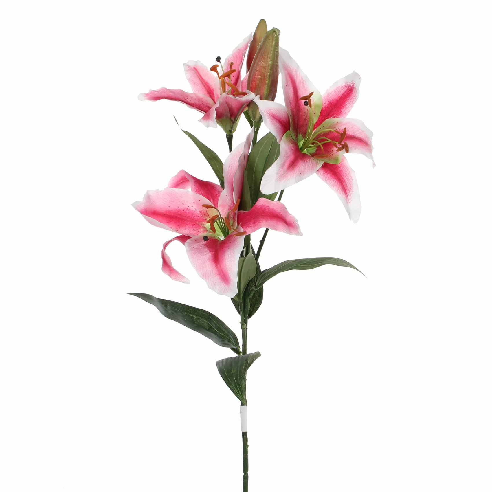 Mica decorations fleur artificielle lelie - 75x1x75 cm - pe - rose