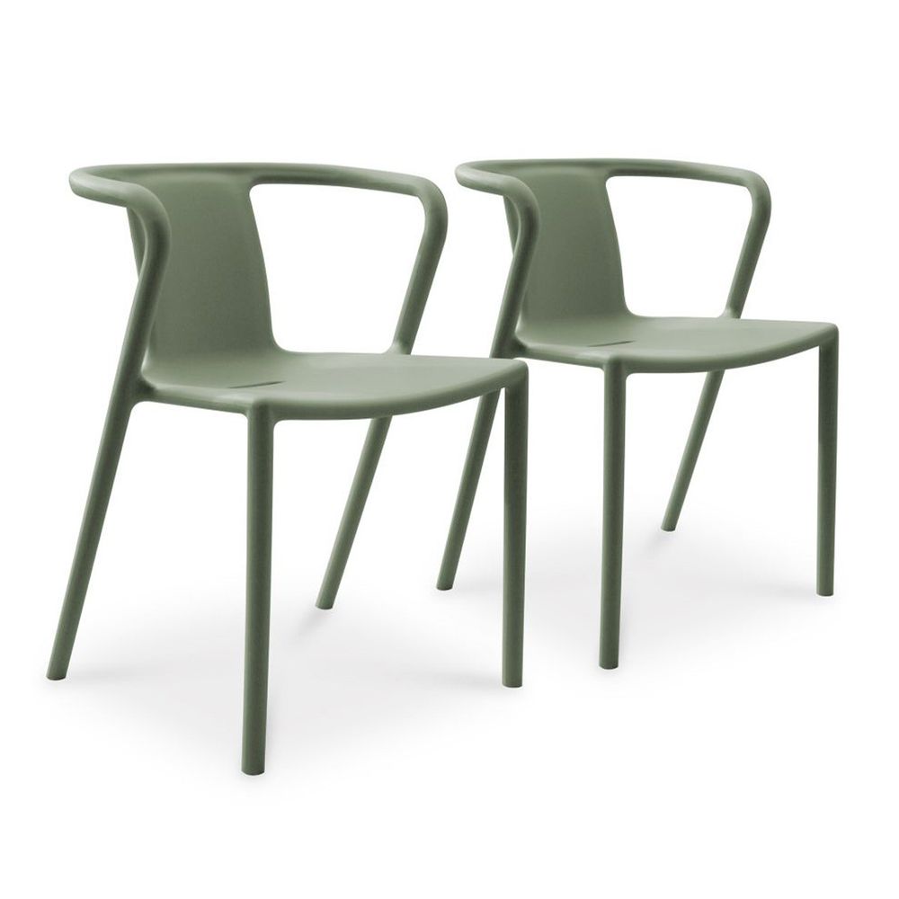 Lot de 2 fauteuils de jardin empilables 
