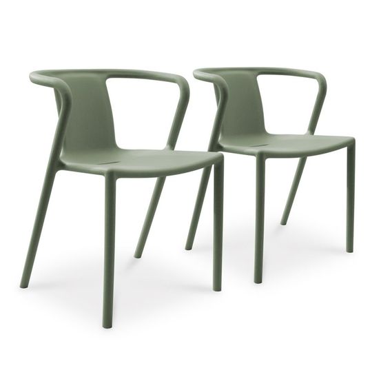 Lot de 2 fauteuils de jardin empilables