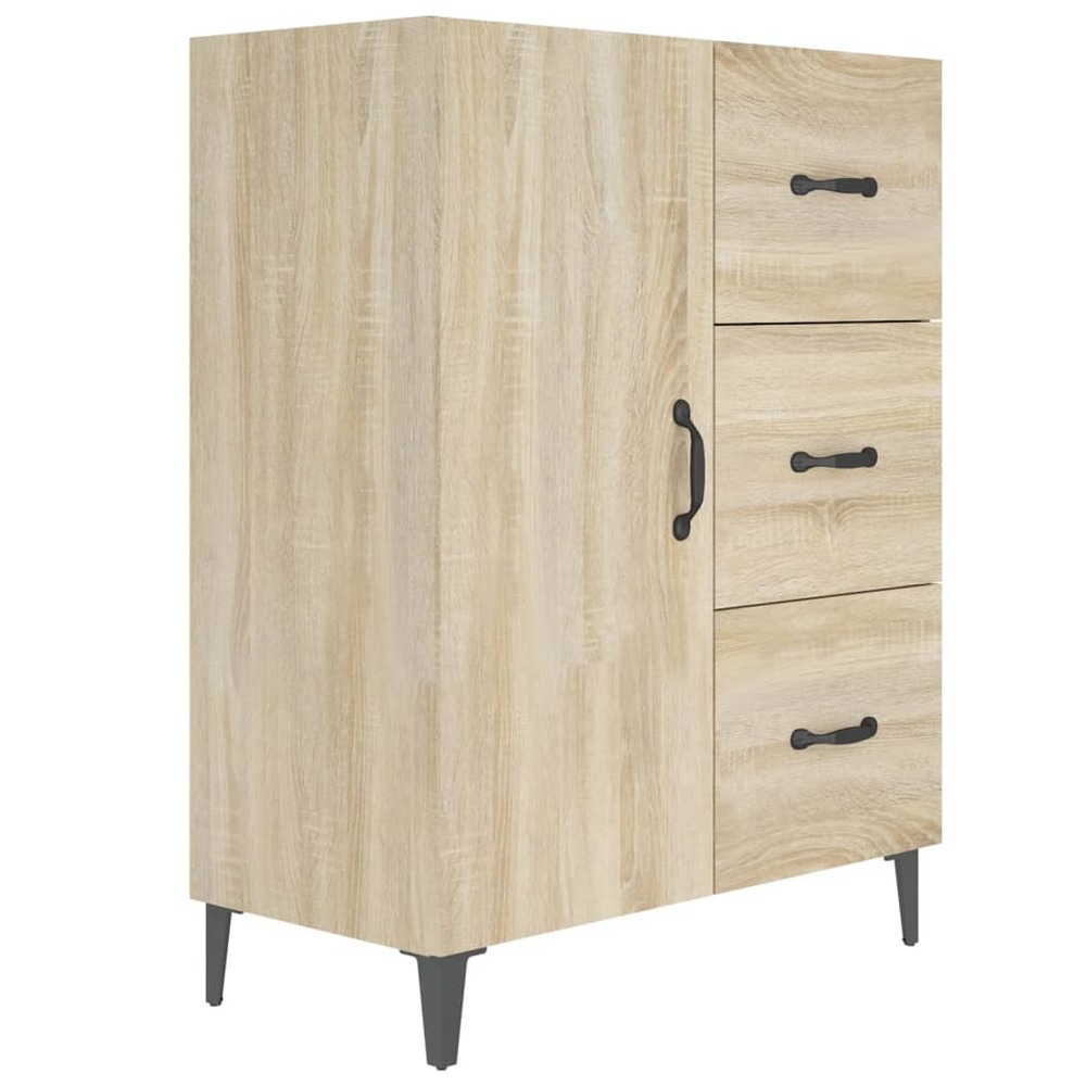Buffet bahut commode armoire meuble de rangement organisateur cuisine salle de séjour salon sonoma 69,5 x 34 x 90 cm bois d'i