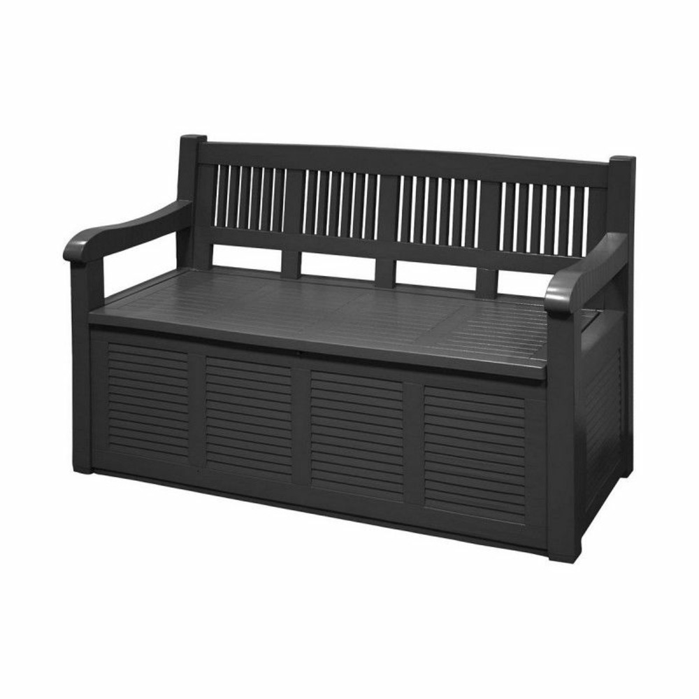 Banc de coffre salzburg gris foncé (130 x 60 x 85 cm)