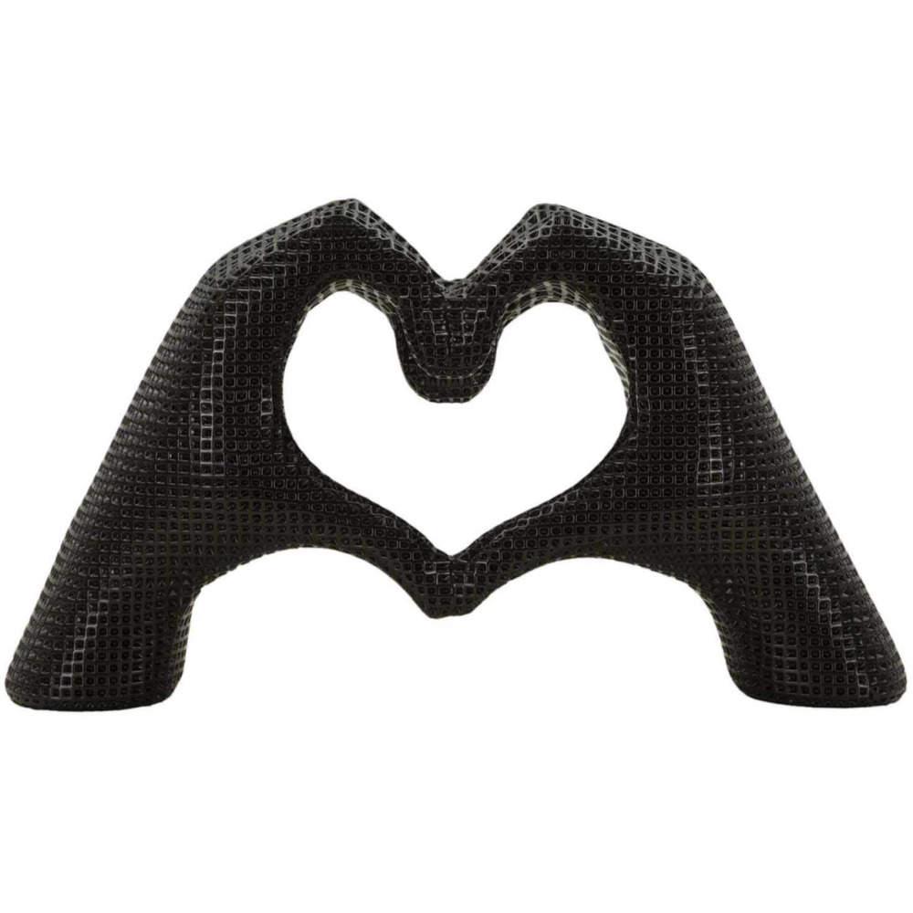 Statuette en polyrésine hands lover 25 x 7.5 x 13.5 cm noir