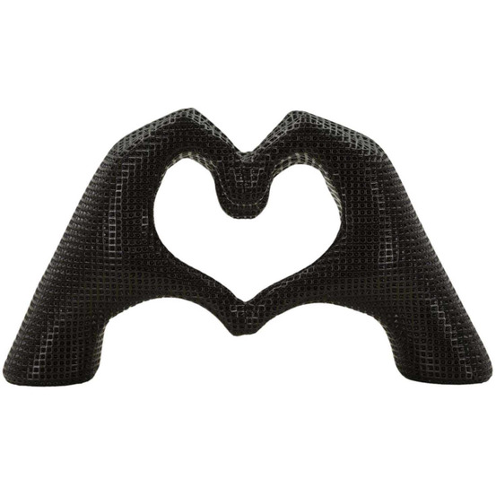 Statuette en polyrésine hands lover 25 x 7.5 x 13.5 cm noir