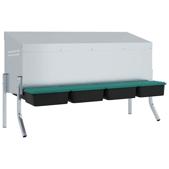 Nichoir à poules4 compartiments avec pieds en acier galvanisé