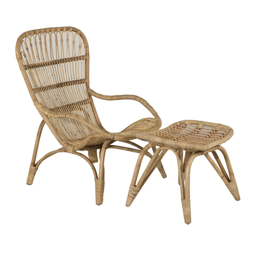 Fauteuil de jardin & repose-pieds 