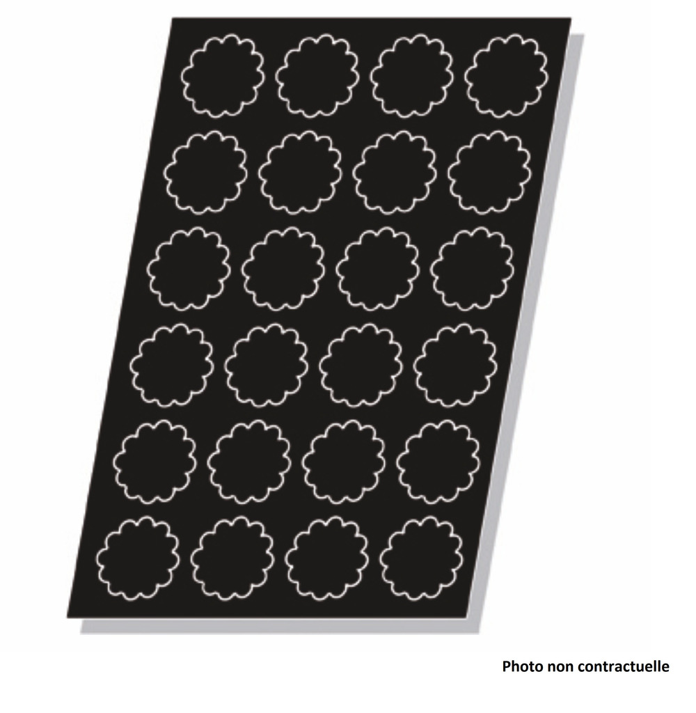 Moule flexipan® plaque silicone 24 mini gâteaux ronds - pujadas