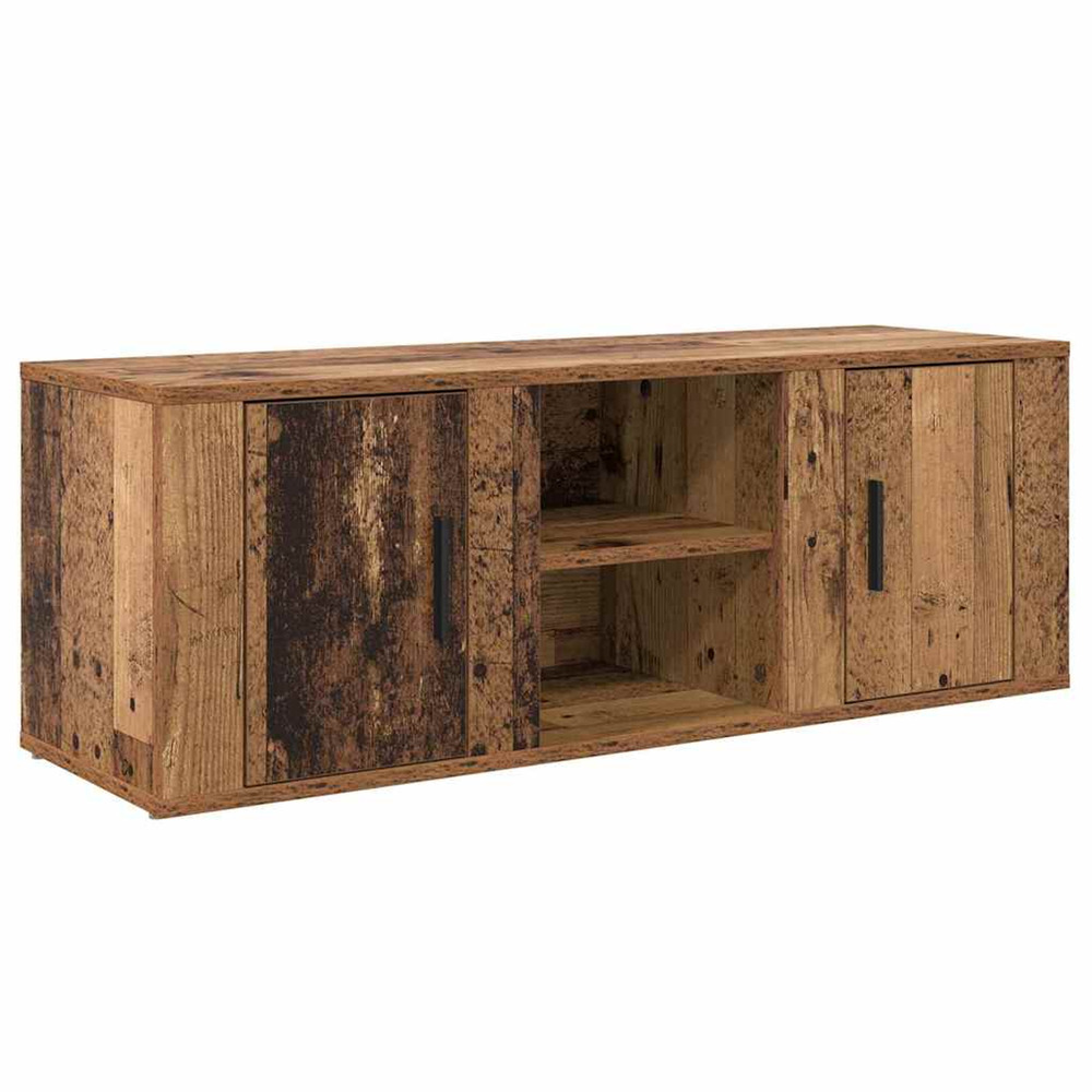 Meuble tv bois ancien 100 x 31,5 x 35 cm bois d'ingénierie
