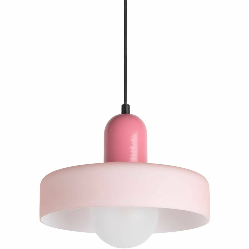 Lampe suspendue en verre opaco grato rose