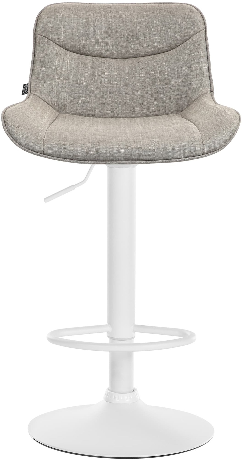 Tabouret de bar vonore tissu blanc