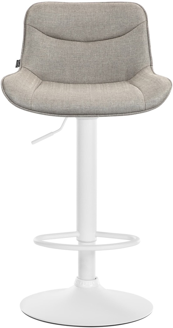Tabouret de bar vonore tissu blanc