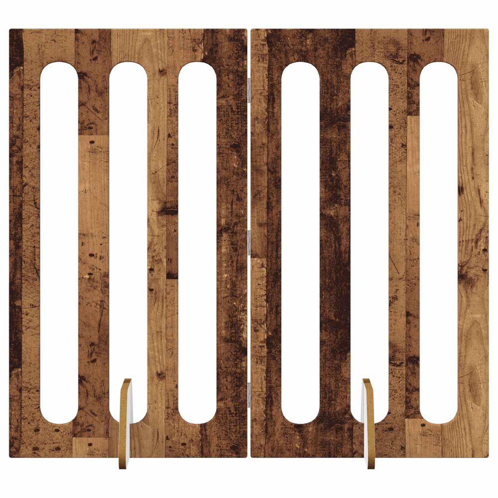 Clôture pliable pour animaux 2 pc bois de chêne