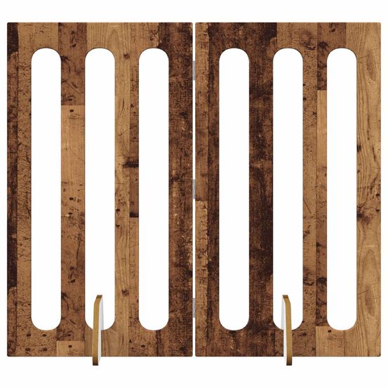 Clôture pliable pour animaux 2 pc bois de chêne