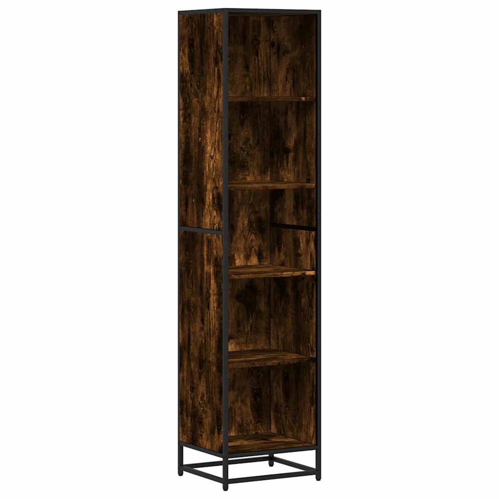 Bibliothèque chêne fumé 40x35x170,5 cm bois d'ingénierie