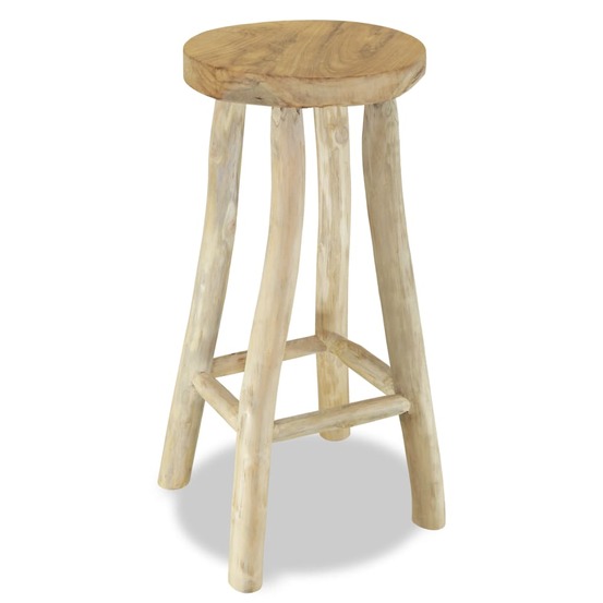 Tabouret de bar bois de teck massif