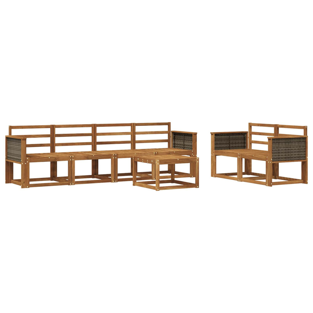Ensemble de canapés d'extérieur 6 pcs naturel