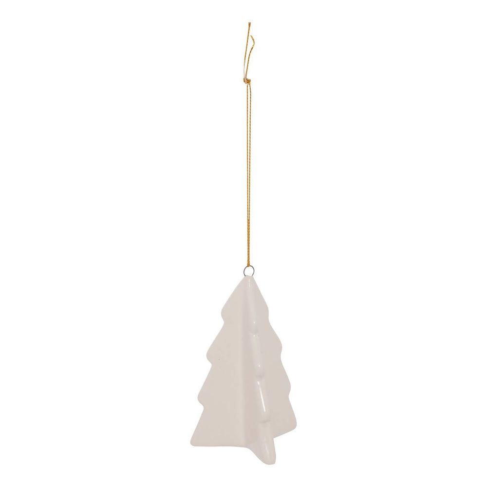 Suspension de sapin motif sapin en céramique brillante 9 cm