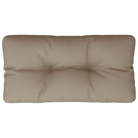 Coussin de palette taupe 70x40x12 cm tissu